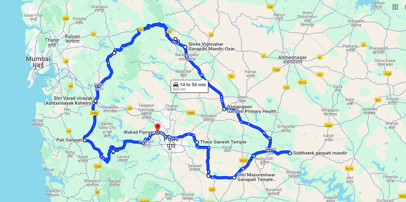 Pune to Ashtavinayak darshan by road